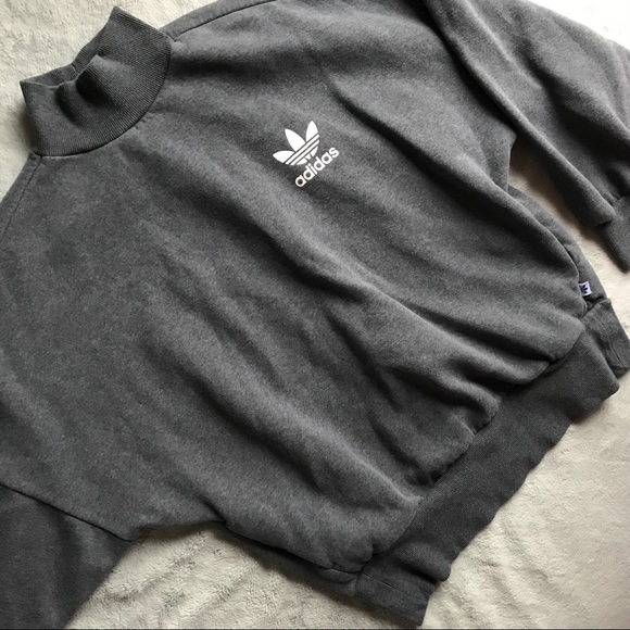 adidas Tops - Adidas Originals High Neck Trefoil Logo Sweatshirt